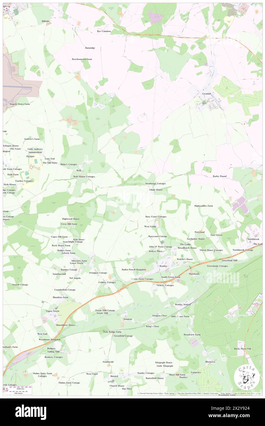 Penley Copse, Hampshire, GB, United Kingdom, England, N 51 12' 24'', S 0 53' 25'', map, Cartascapes Map published in 2024. Explore Cartascapes, a map revealing Earth's diverse landscapes, cultures, and ecosystems. Journey through time and space, discovering the interconnectedness of our planet's past, present, and future. Stock Photo