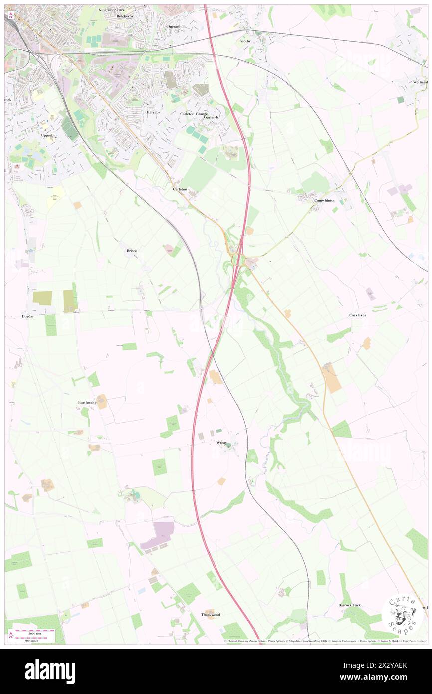 Newbiggin Hall in Cumberland, Cumbria, GB, United Kingdom, England, N 54 50' 55'', S 2 53' 1'', map, Cartascapes Map published in 2024. Explore Cartascapes, a map revealing Earth's diverse landscapes, cultures, and ecosystems. Journey through time and space, discovering the interconnectedness of our planet's past, present, and future. Stock Photo