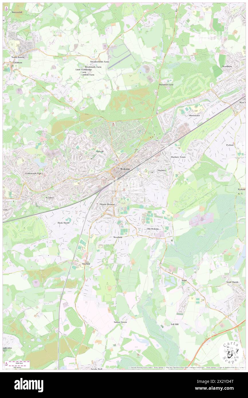 Woking map hi-res stock photography and images - Alamy