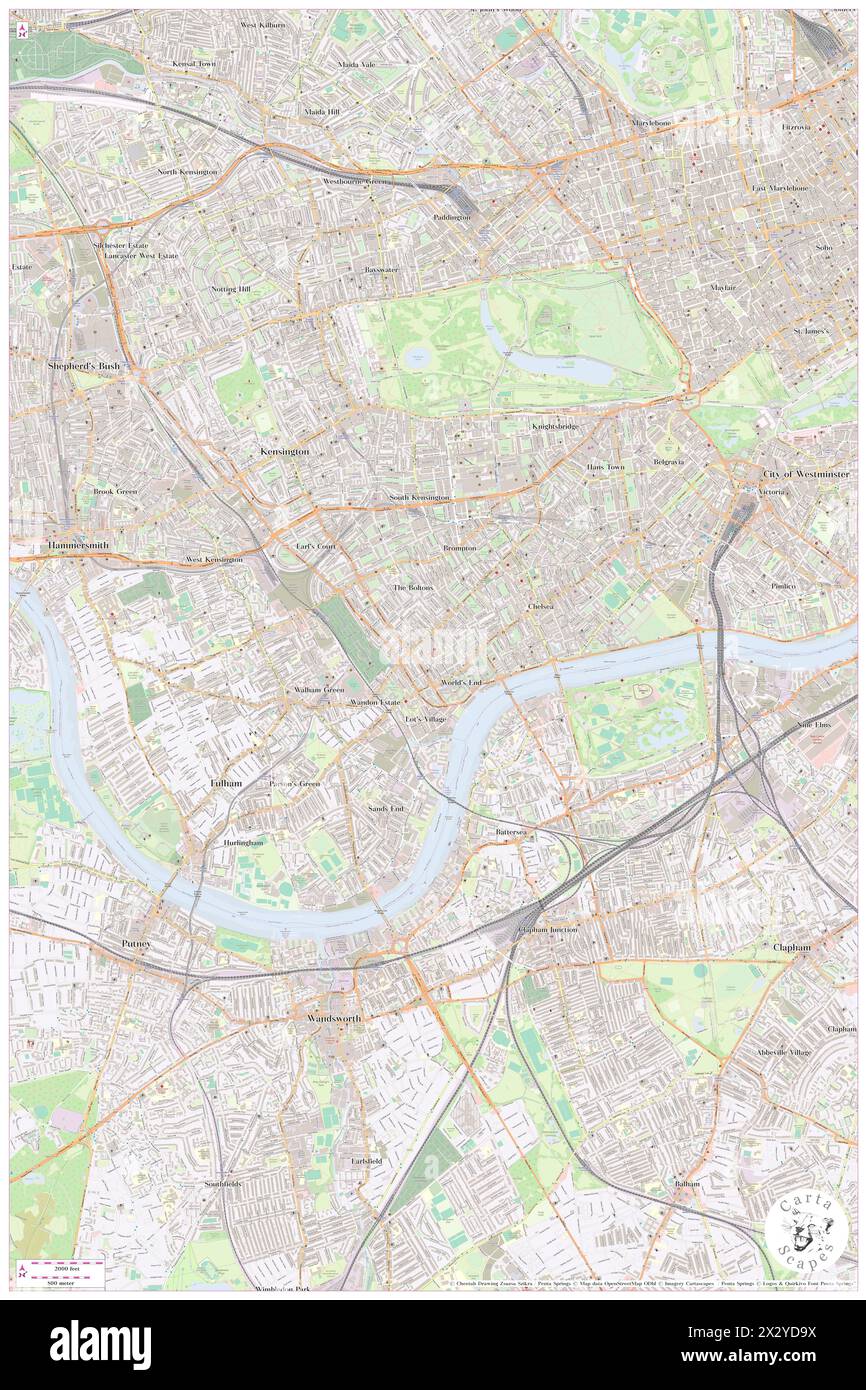 Chelsea & Westminster Hospital, Greater London, GB, United Kingdom, England, N 51 29' 3'', S 0 10' 53'', map, Cartascapes Map published in 2024. Explore Cartascapes, a map revealing Earth's diverse landscapes, cultures, and ecosystems. Journey through time and space, discovering the interconnectedness of our planet's past, present, and future. Stock Photo