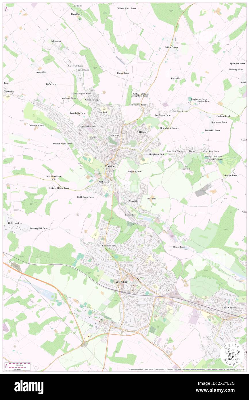 Chesham Community Hospital, Buckinghamshire, GB, United Kingdom, England, N 51 42' 3'', S 0 36' 23'', map, Cartascapes Map published in 2024. Explore Cartascapes, a map revealing Earth's diverse landscapes, cultures, and ecosystems. Journey through time and space, discovering the interconnectedness of our planet's past, present, and future. Stock Photo