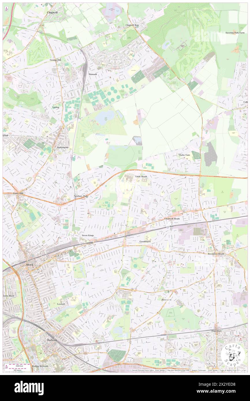 Goodmayes Hospital, Greater London, GB, United Kingdom, England, N 51 34' 40'', N 0 6' 37'', map, Cartascapes Map published in 2024. Explore Cartascapes, a map revealing Earth's diverse landscapes, cultures, and ecosystems. Journey through time and space, discovering the interconnectedness of our planet's past, present, and future. Stock Photo