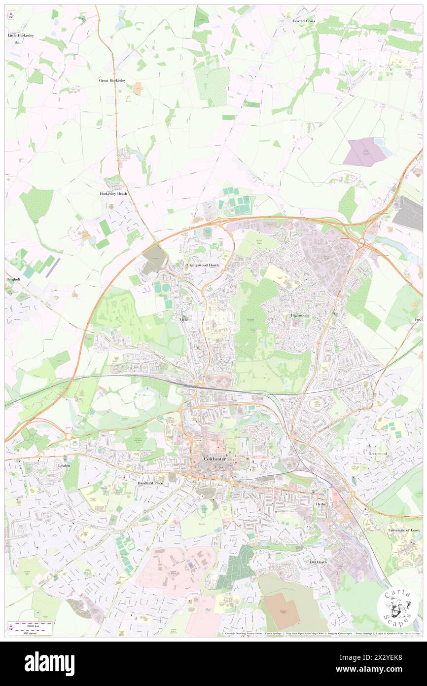 Colchester District General Hospital, Essex, GB, United Kingdom, England, N 51 54' 36'', N 0 53' 57'', map, Cartascapes Map published in 2024. Explore Cartascapes, a map revealing Earth's diverse landscapes, cultures, and ecosystems. Journey through time and space, discovering the interconnectedness of our planet's past, present, and future. Stock Photo