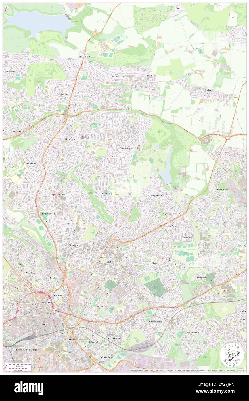Roundhay High School, City and Borough of Leeds, GB, United Kingdom, England, N 53 49' 50'', S 1 30' 37'', map, Cartascapes Map published in 2024. Explore Cartascapes, a map revealing Earth's diverse landscapes, cultures, and ecosystems. Journey through time and space, discovering the interconnectedness of our planet's past, present, and future. Stock Photo