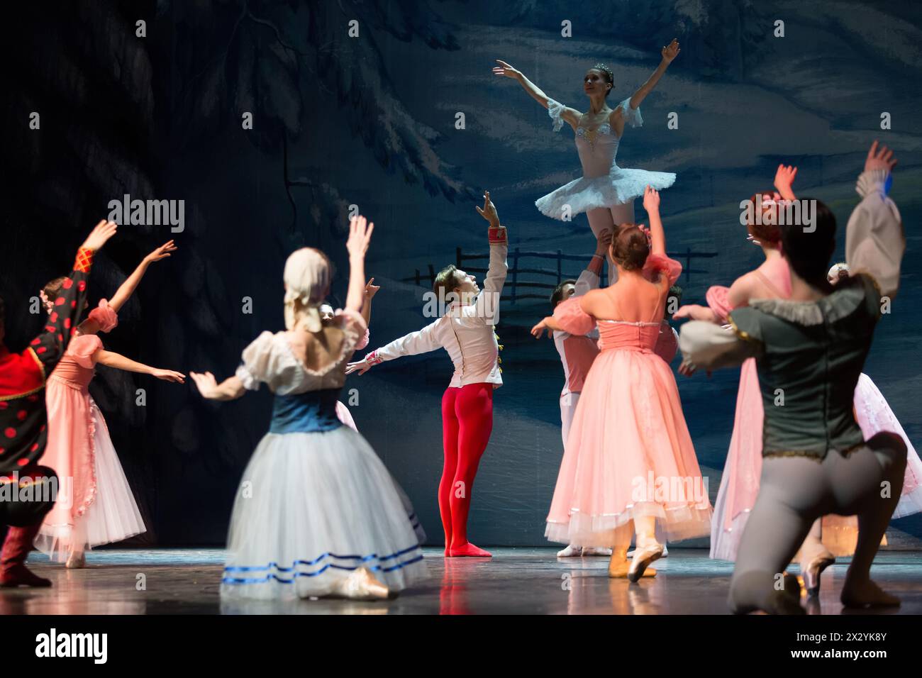 MOSCOW - DEC 29: Christmas magic-fantasy ballet The Nutcracker in Barvikha Luxury Village on December 29, 2012 in Moscow, Russia. Stock Photo