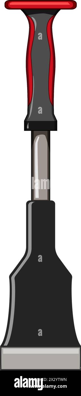 Chisel Scraper Cartoon tool brick chisel cartoon vector illustration Stock Vector Image & Art ...