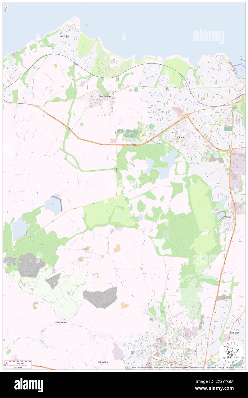 Clandeboye Lodge Hotel, Ards and North Down, GB, United Kingdom, Northern Ireland, N 54 38' 12'', S 5 43' 13'', map, Cartascapes Map published in 2024. Explore Cartascapes, a map revealing Earth's diverse landscapes, cultures, and ecosystems. Journey through time and space, discovering the interconnectedness of our planet's past, present, and future. Stock Photo