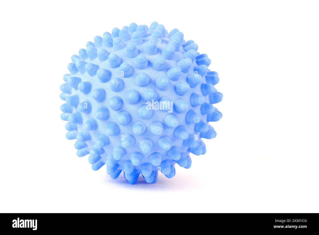 blue spiky ball - toy for dogs on white background Stock Photo