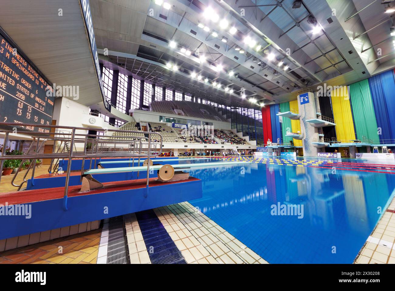 Russian Pool Model MOSCOW - APR 13: Pool of SC Olympic on day of third phase of the World ...