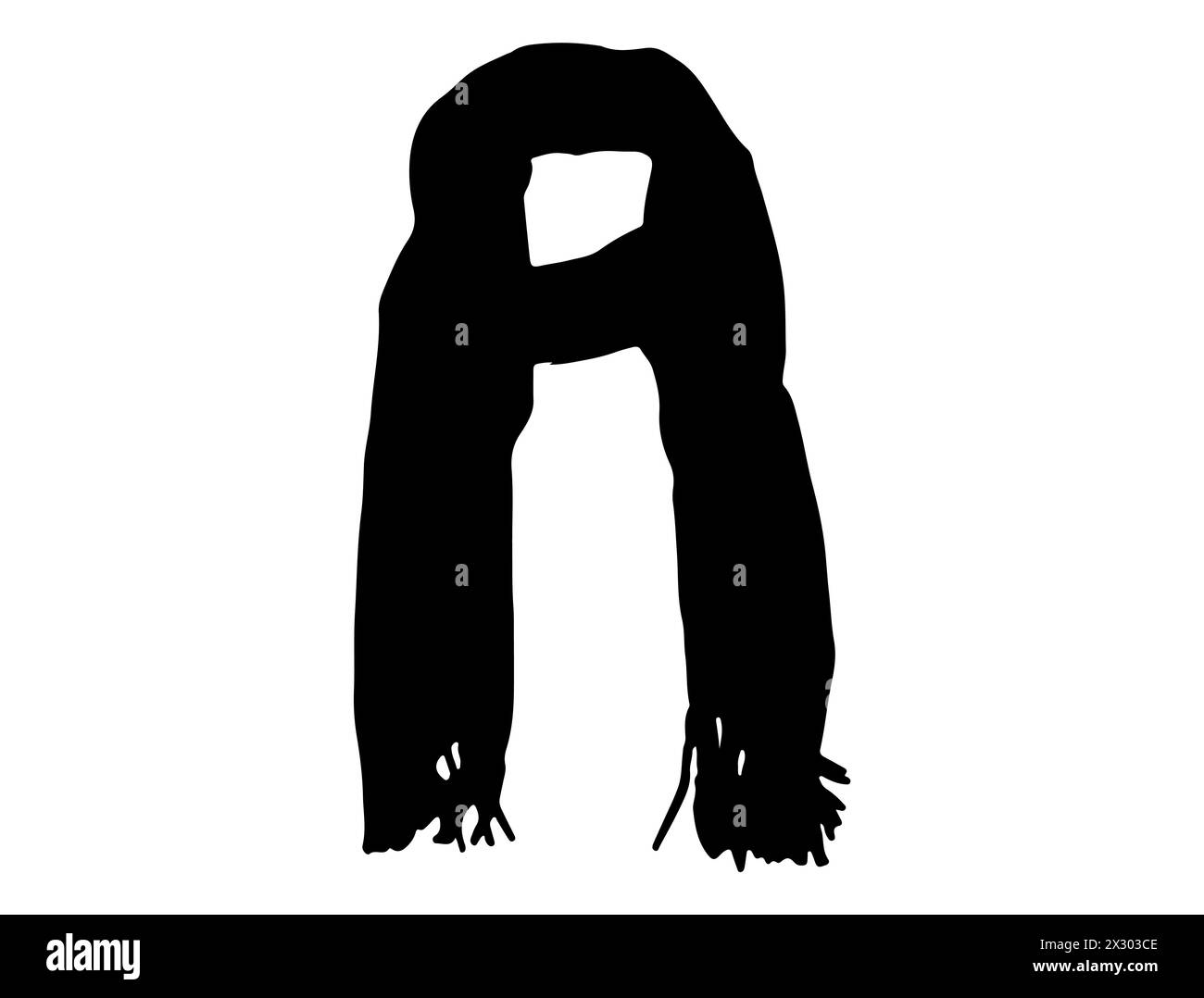 Scarf silhouette vector art Stock Vector