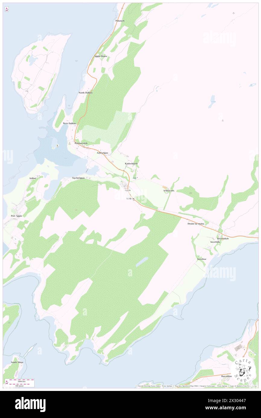 Appin, Argyll and Bute, GB, United Kingdom, Scotland, N 56 33' 38'', S 5 21' 25'', map, Cartascapes Map published in 2024. Explore Cartascapes, a map revealing Earth's diverse landscapes, cultures, and ecosystems. Journey through time and space, discovering the interconnectedness of our planet's past, present, and future. Stock Photo