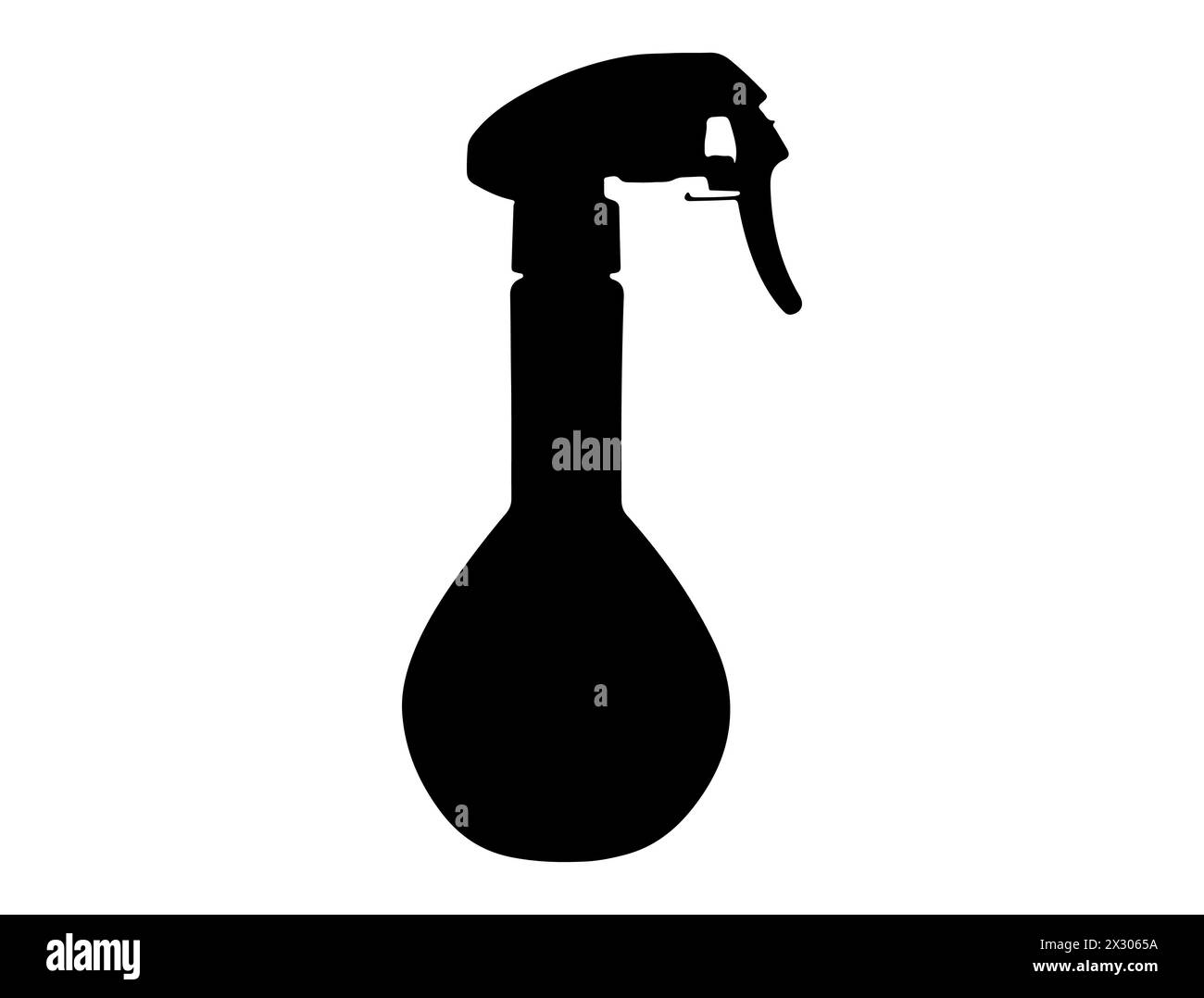 Water spray bottle silhouette vector art Stock Vector