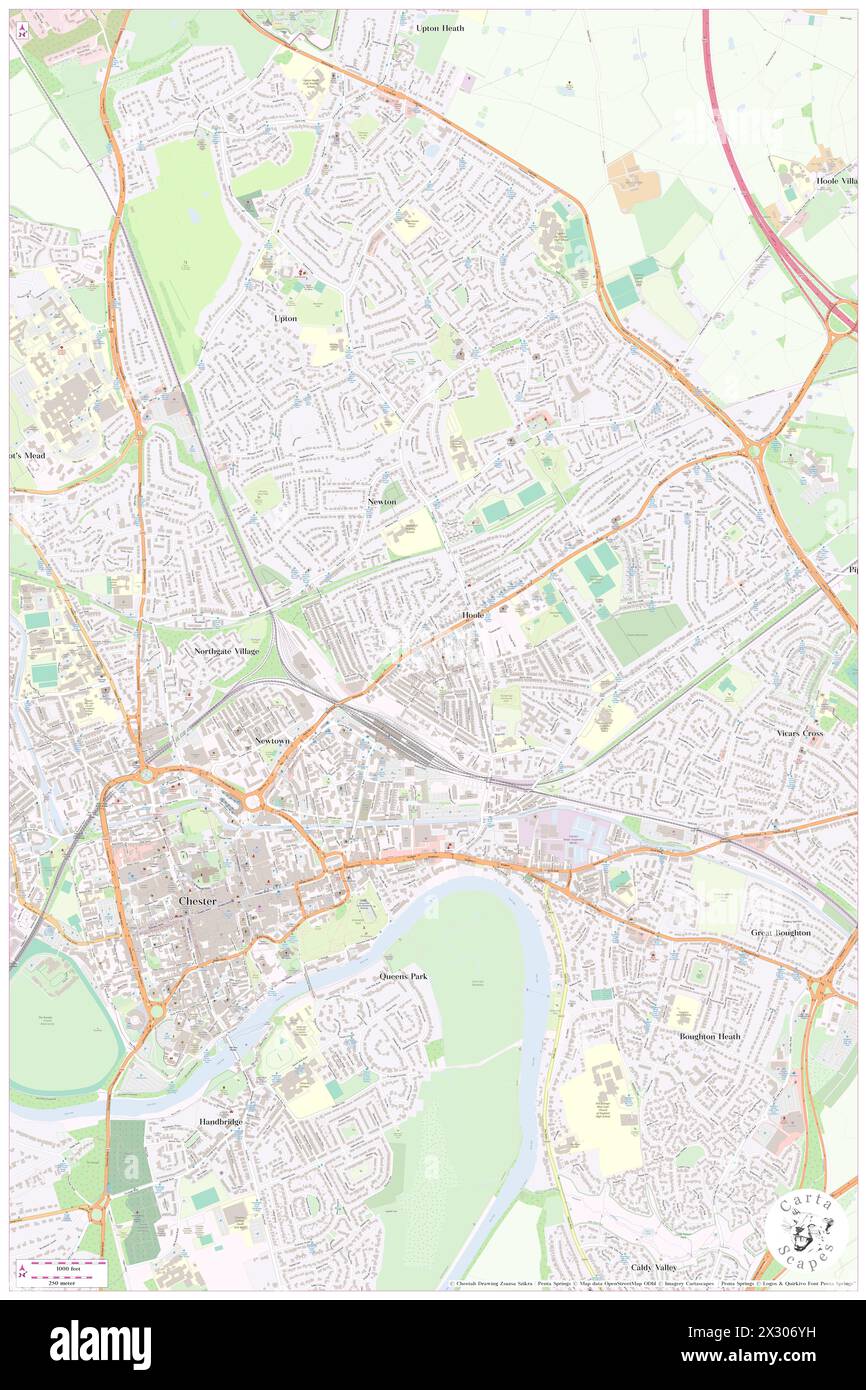 Hoole, Cheshire West and Chester, GB, United Kingdom, England, N 53 11' 59'', S 2 52' 36'', map, Cartascapes Map published in 2024. Explore Cartascapes, a map revealing Earth's diverse landscapes, cultures, and ecosystems. Journey through time and space, discovering the interconnectedness of our planet's past, present, and future. Stock Photo