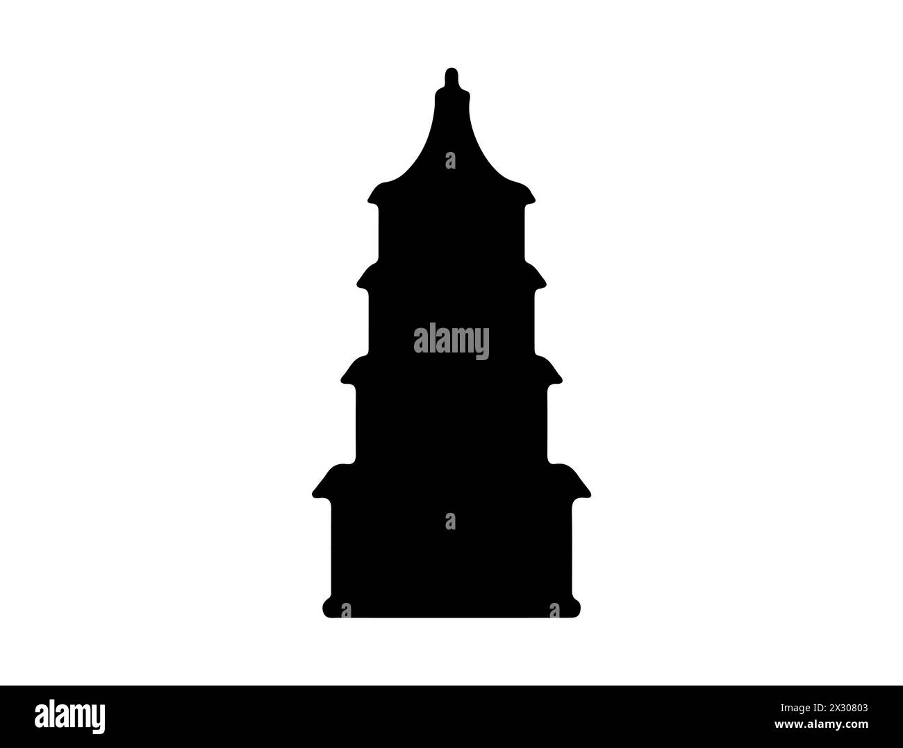 Taiwan monument silhouette vector art Stock Vector