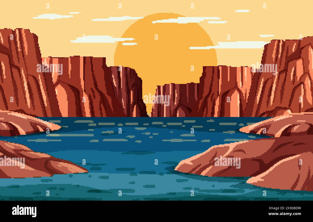 Reflection at reflection canyon Stock Vector Images - Alamy