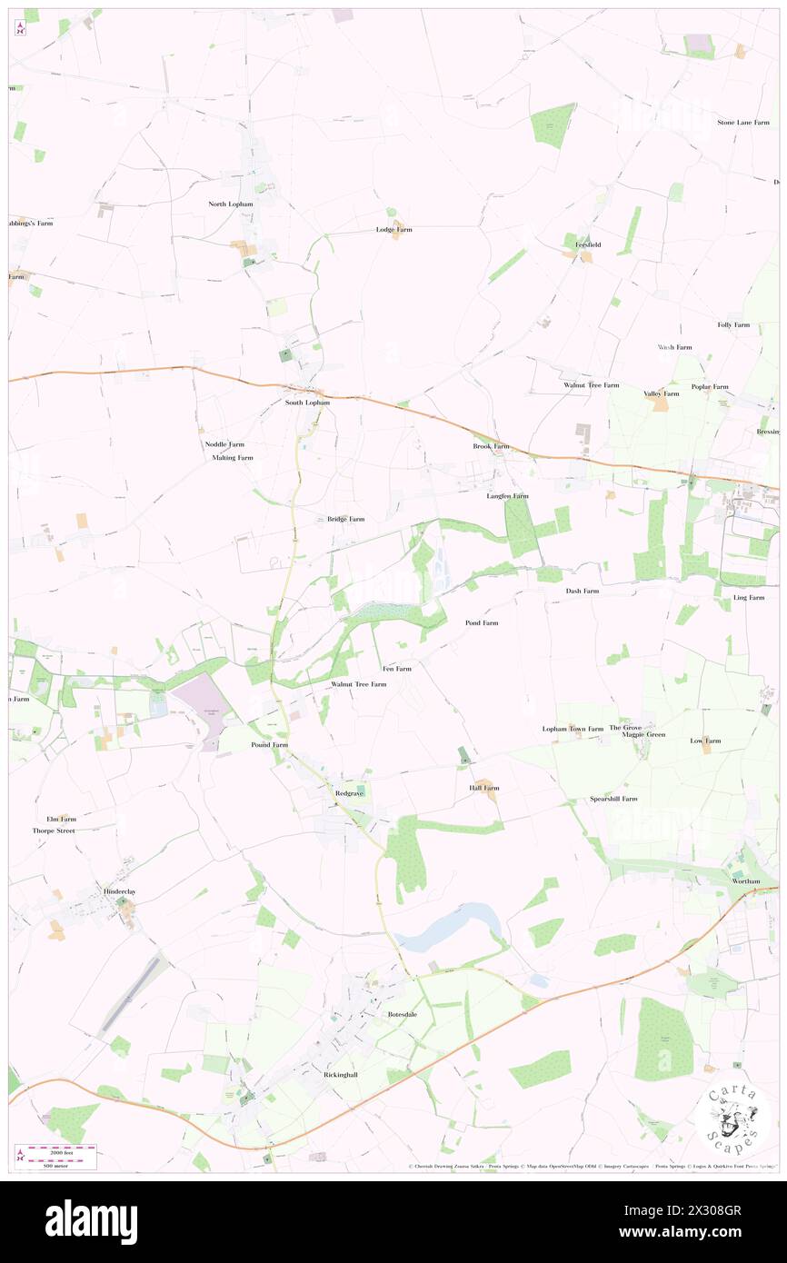 Redgrave and Lopham Fen, , GB, United Kingdom, England, N 52 22' 36'', N 1 0' 37'', map, Cartascapes Map published in 2024. Explore Cartascapes, a map revealing Earth's diverse landscapes, cultures, and ecosystems. Journey through time and space, discovering the interconnectedness of our planet's past, present, and future. Stock Photo