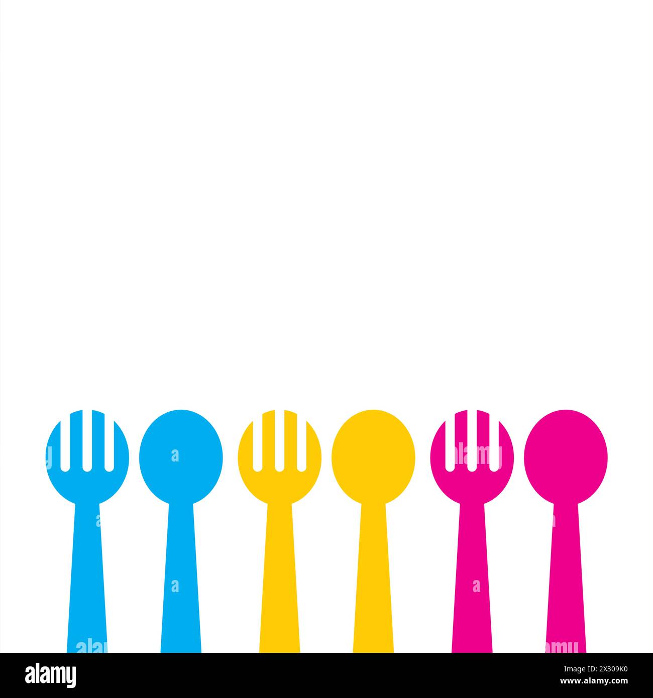 Spoon, knife, fork. Vector illustration white background Stock Vector
