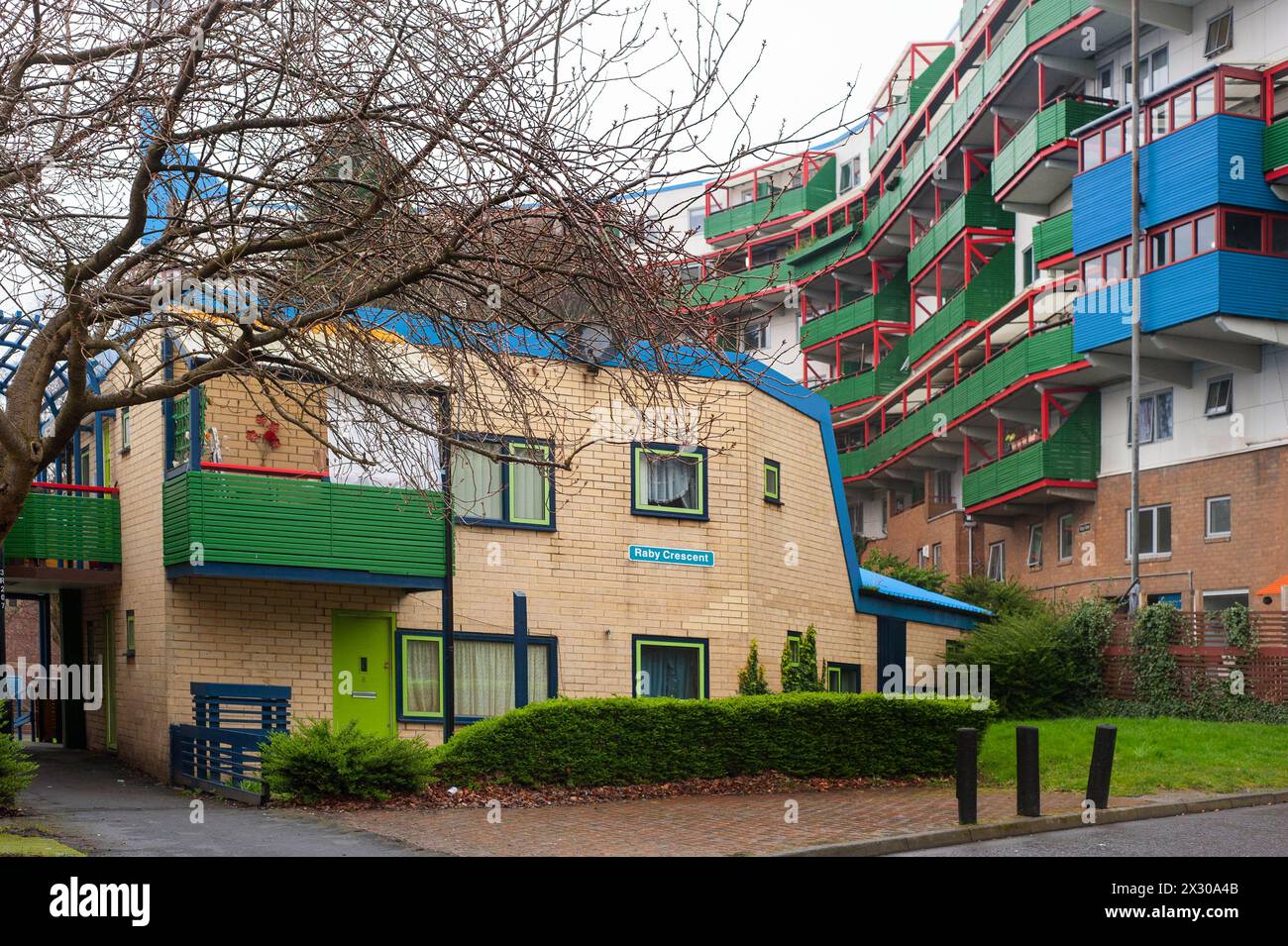 Raby Crescent, Byker Wall Estate, Tyne and Wear Stock Photo Alamy