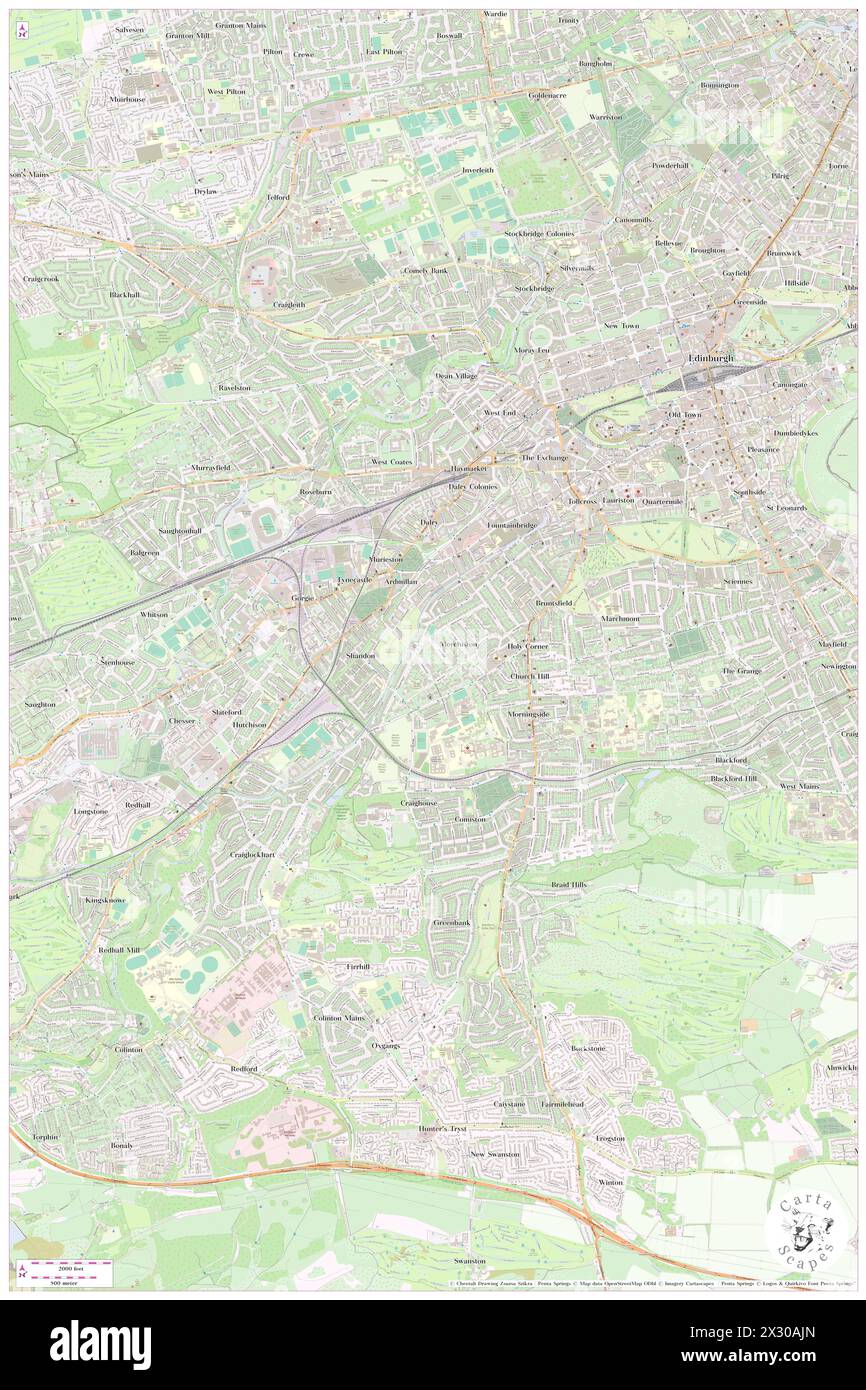 Royal Ettrick Hotel Edinburgh, City of Edinburgh, GB, United Kingdom, Scotland, N 55 56' 2'', S 3 13' 16'', map, Cartascapes Map published in 2024. Explore Cartascapes, a map revealing Earth's diverse landscapes, cultures, and ecosystems. Journey through time and space, discovering the interconnectedness of our planet's past, present, and future. Stock Photo