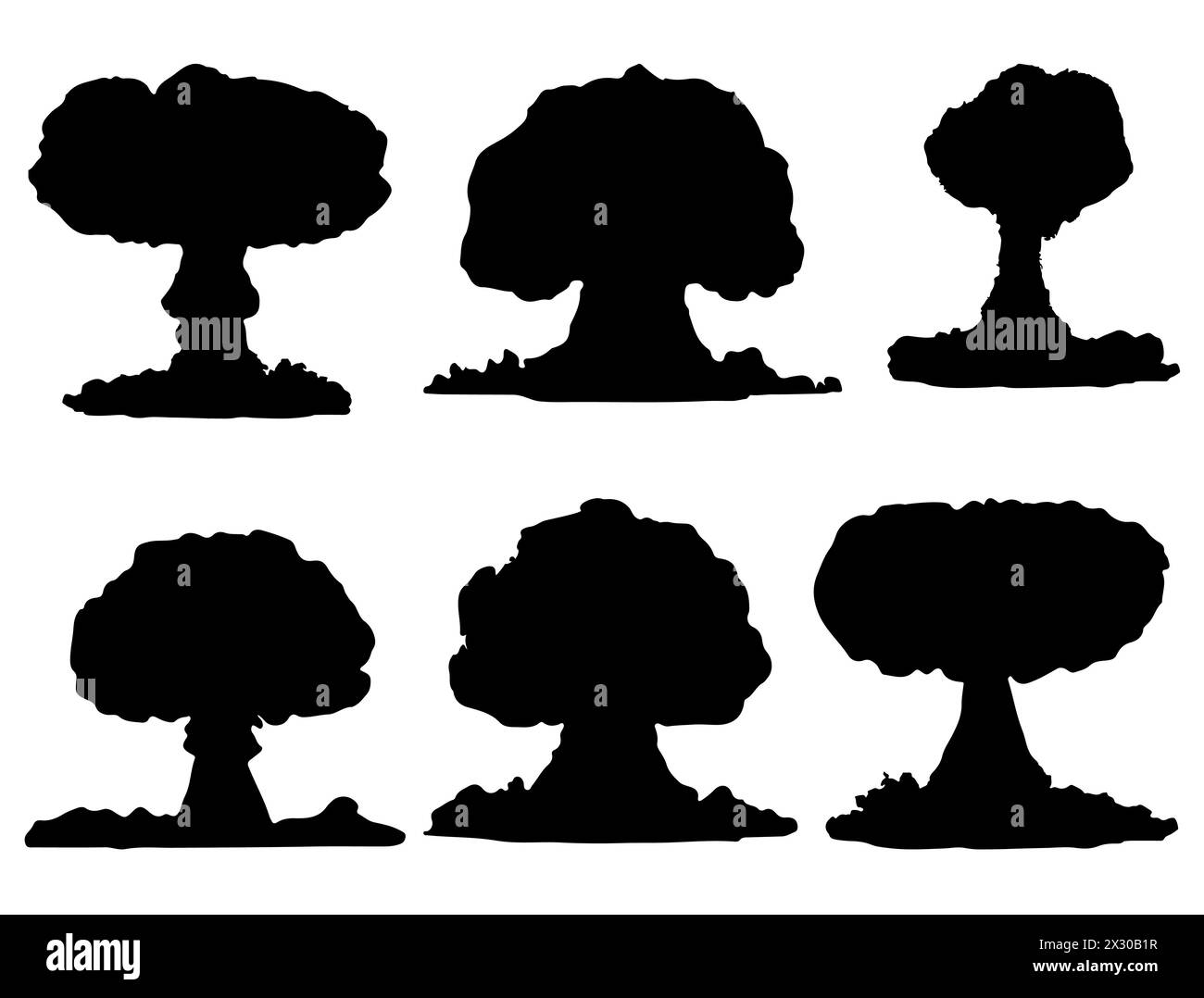Bomb explosion silhouette vector art Stock Vector