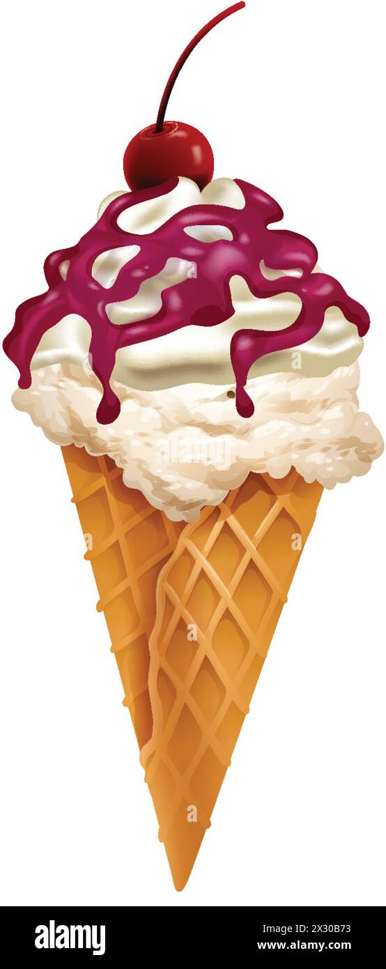 Vector graphic of a delicious ice cream cone Stock Vector Image & Art ...