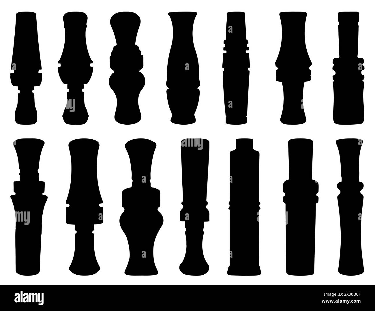 Duck call silhouette vector art stock vector image art alamy