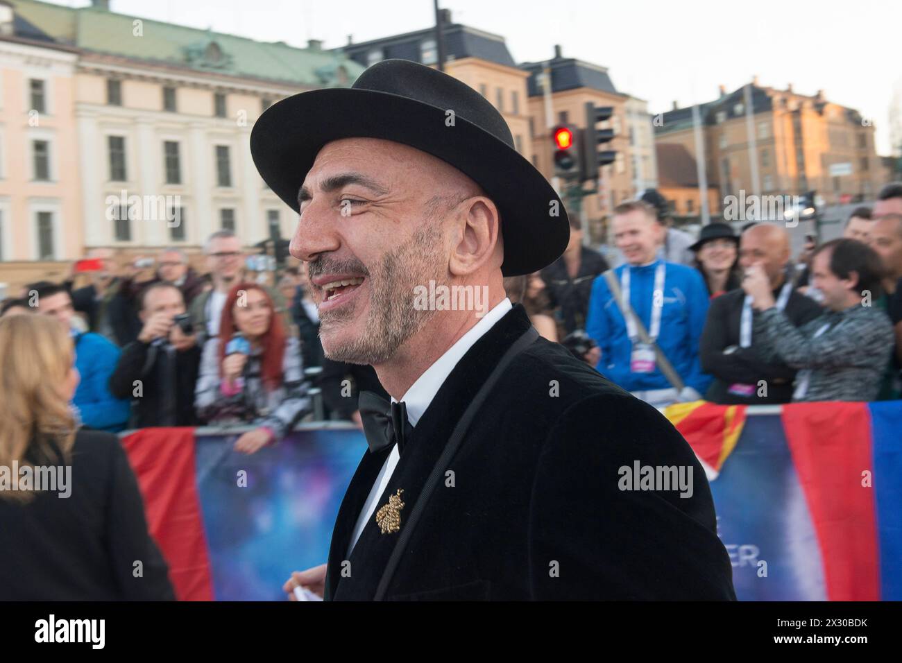 Eurovision Song Contest 2016, Stockholm, Sweden Stockholm, Sweden. 8 May. Singer Serhat from San Marino on the red carpet for the ESC 2016. Stockholm Euroclub Sweden *** Eurovision Song Contest 2016, Stockholm, Sweden Stockholm, Sweden 8 May Singer Serhat from San Marino on the red carpet for the ESC 2016 Stockholm Euroclub Sweden Stock Photo