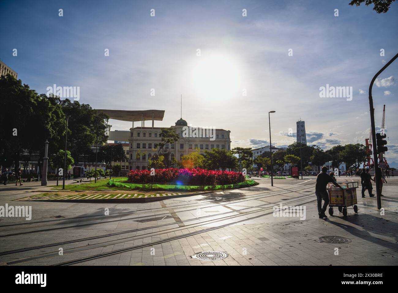 Sunny Day at Praça Mauá with Rio Art Museum (MAR) in the Background ...