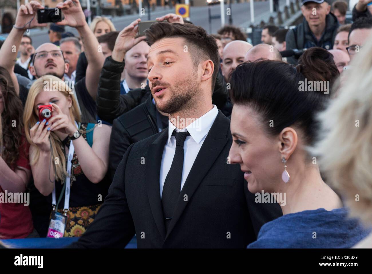 Eurovision Song Contest 2016, Stockholm, Sweden Stockholm, Sweden. 8 May. Sergey Lazarev from Russia on the red carpet for the ESC 2016. Stockholm Euroclub Sweden *** Eurovision Song Contest 2016, Stockholm, Sweden Stockholm, Sweden 8 May Sergey Lazarev from Russia on the red carpet for the ESC 2016 Stockholm Euroclub Sweden Stock Photo