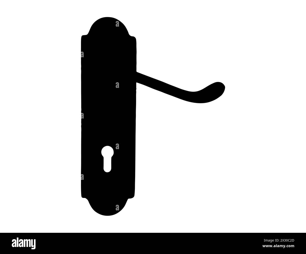 Door lock silhouette vector art Stock Vector Image & Art - Alamy