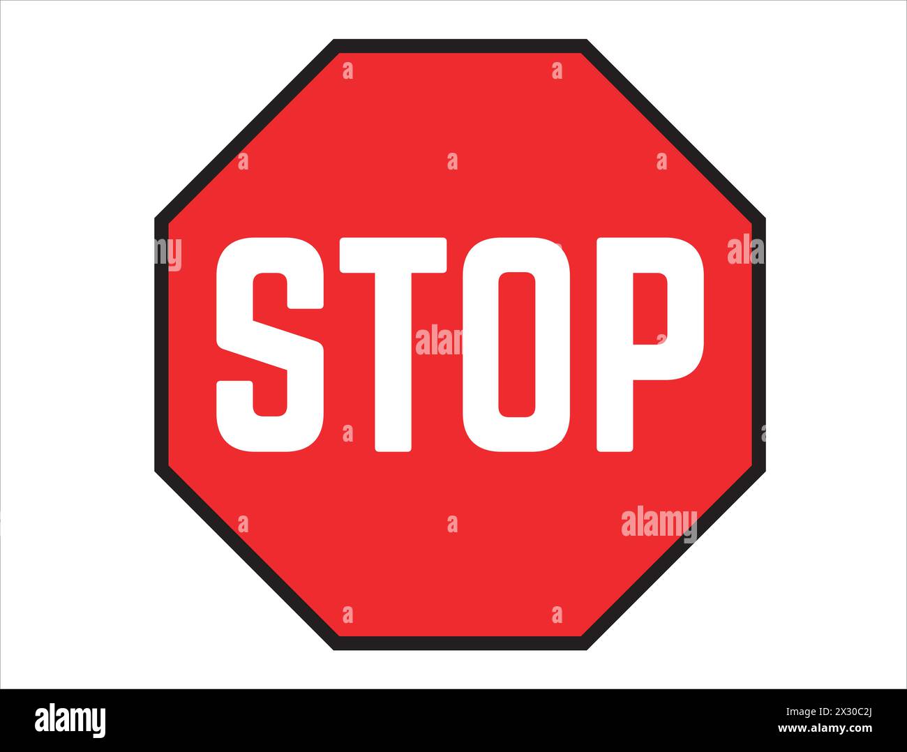 Stop road sign vector art Stock Vector