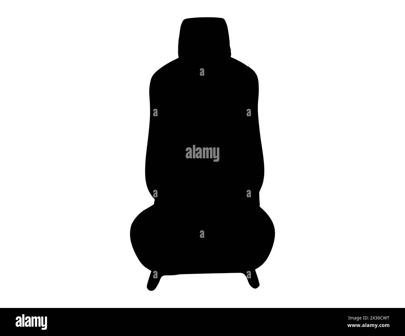 Car seat silhouette vector art Stock Vector