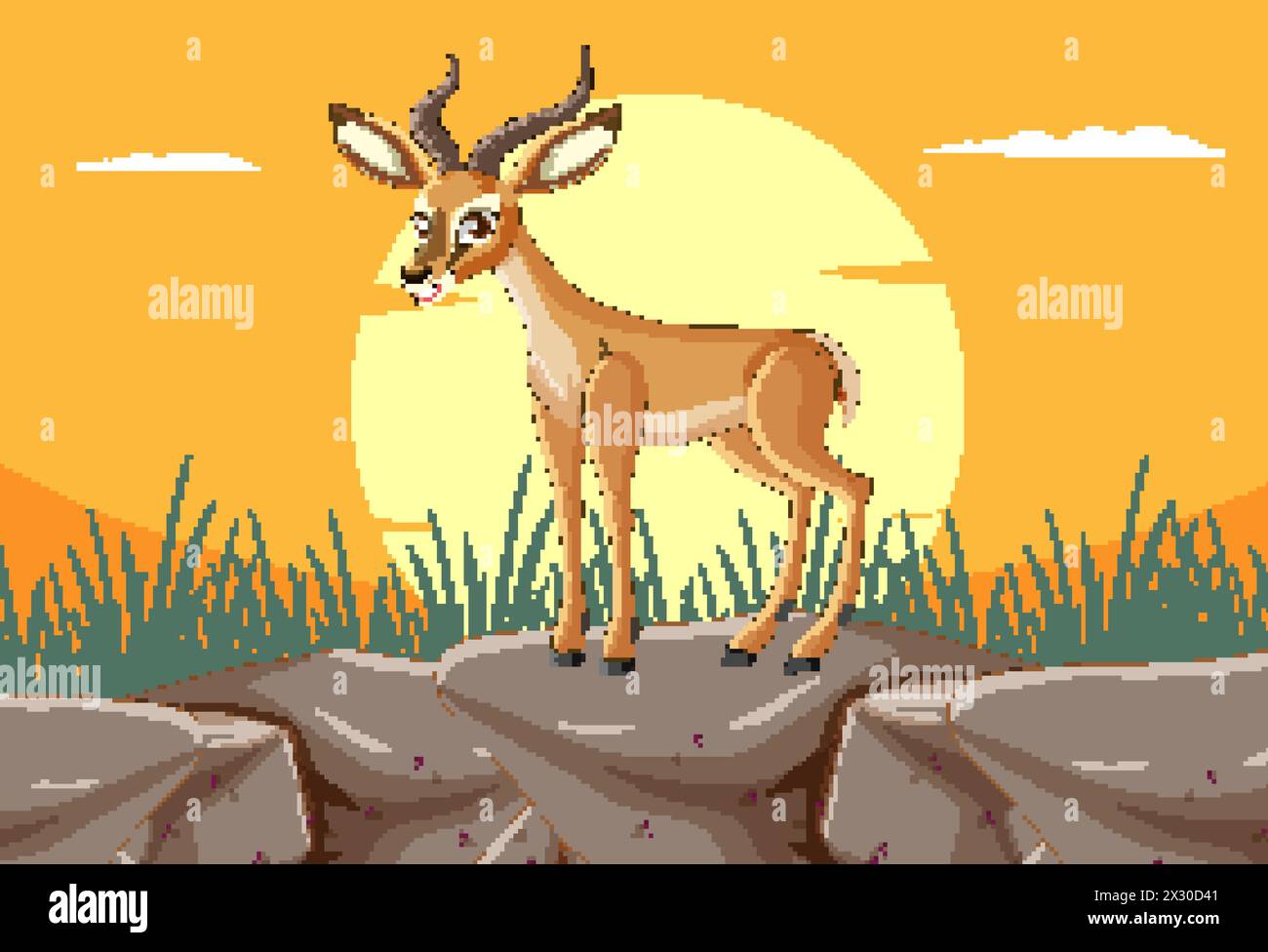 Backdrop savannah sunset hi-res stock photography and images - Alamy