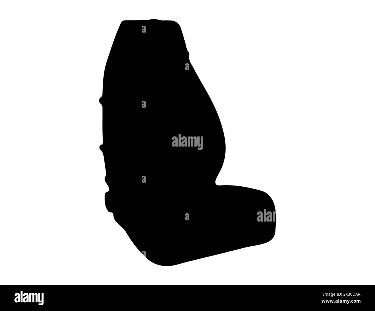 Car seat silhouette vector art Stock Vector
