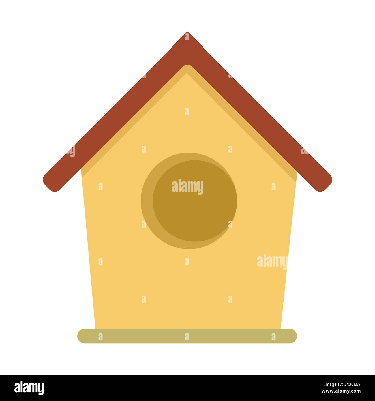 Birdhouse, birdhouse, handmade, flat design, warm colors, simple image