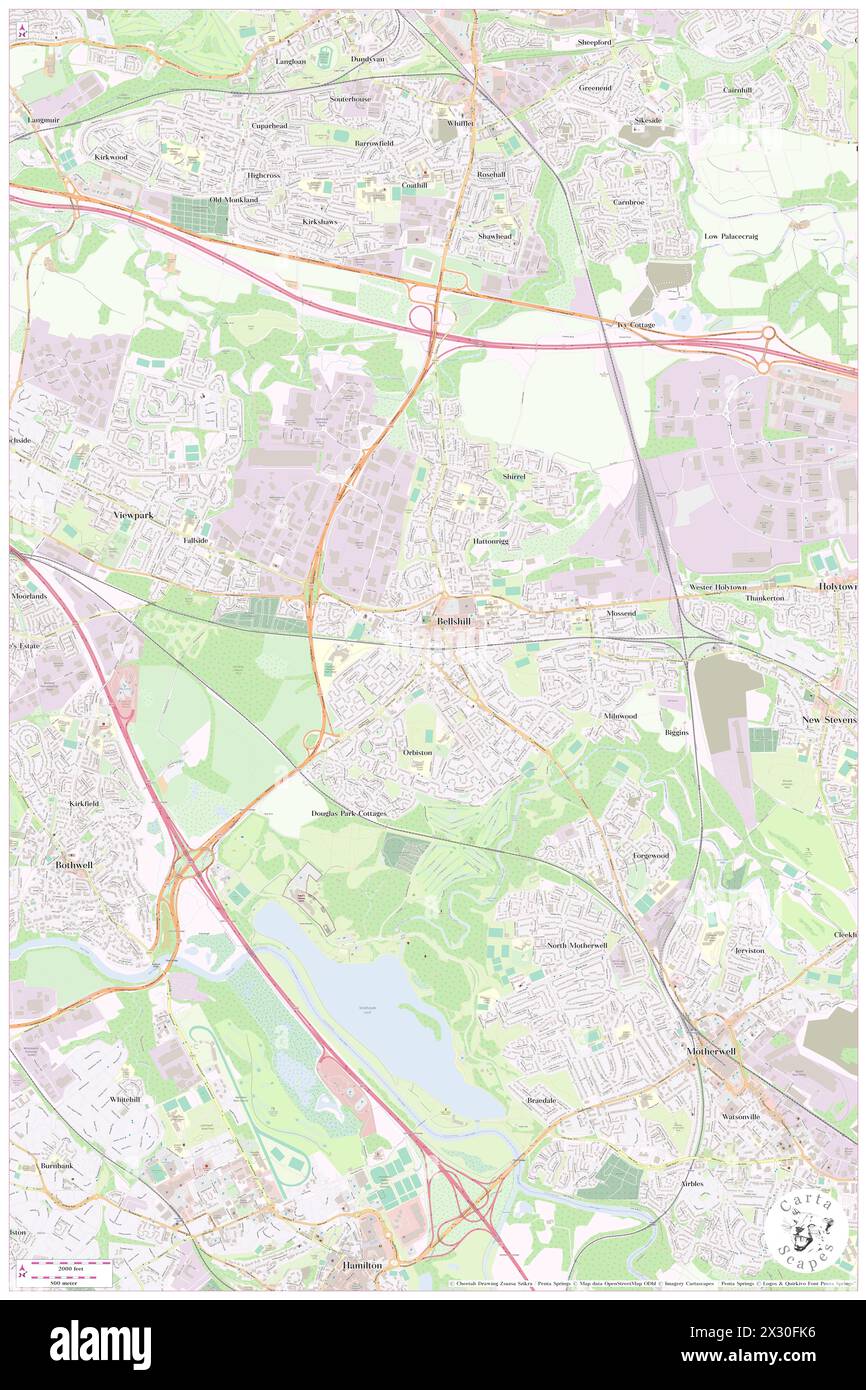 Bellshill Railway Station, North Lanarkshire, GB, United Kingdom, Scotland, N 55 49' 1'', S 4 1' 30'', map, Cartascapes Map published in 2024. Explore Cartascapes, a map revealing Earth's diverse landscapes, cultures, and ecosystems. Journey through time and space, discovering the interconnectedness of our planet's past, present, and future. Stock Photo