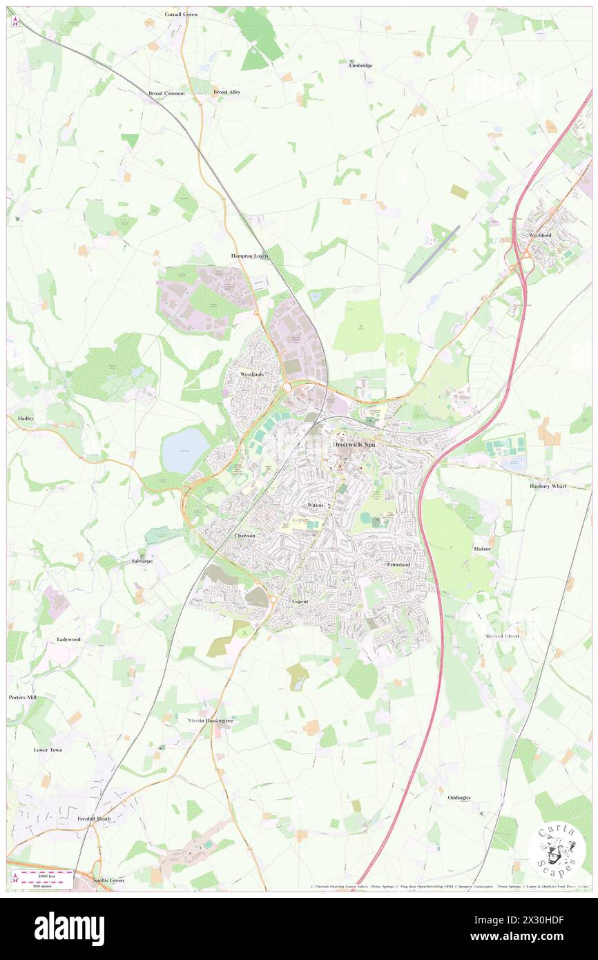 Map of droitwich spa hires stock photography and images Alamy