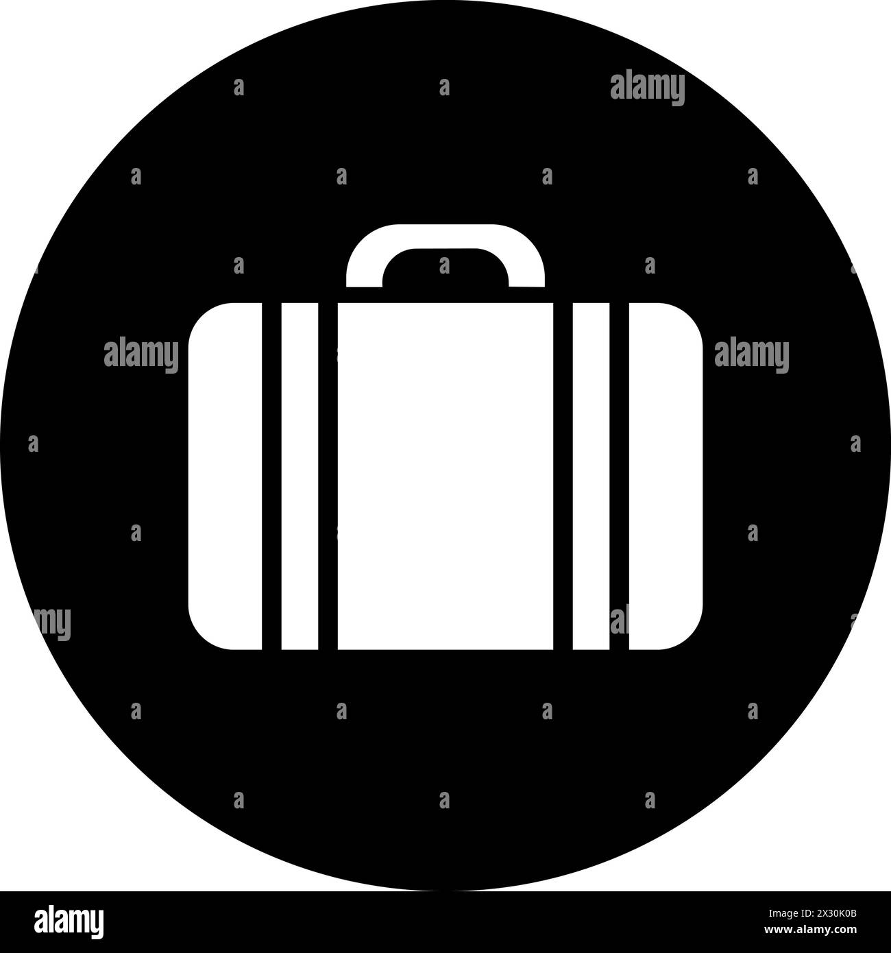 Travel bag icon as symbol for web page design Stock Vector