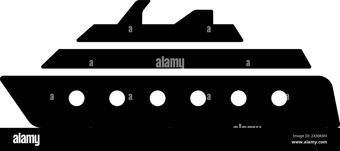 Flat ship icon as symbol for web page design of passenger transportation transport Stock Vector