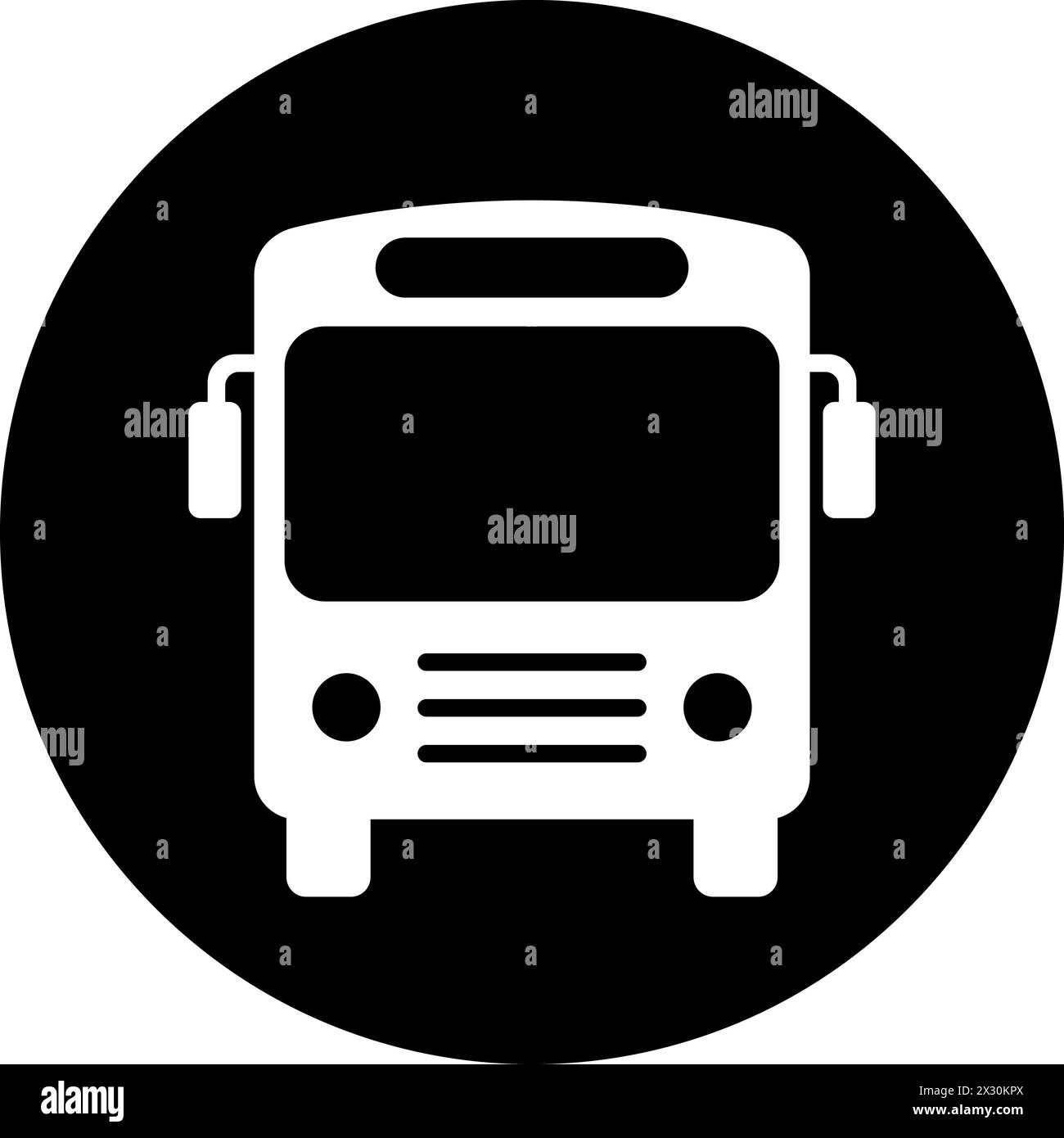Bus icon as symbol for web page design Stock Vector
