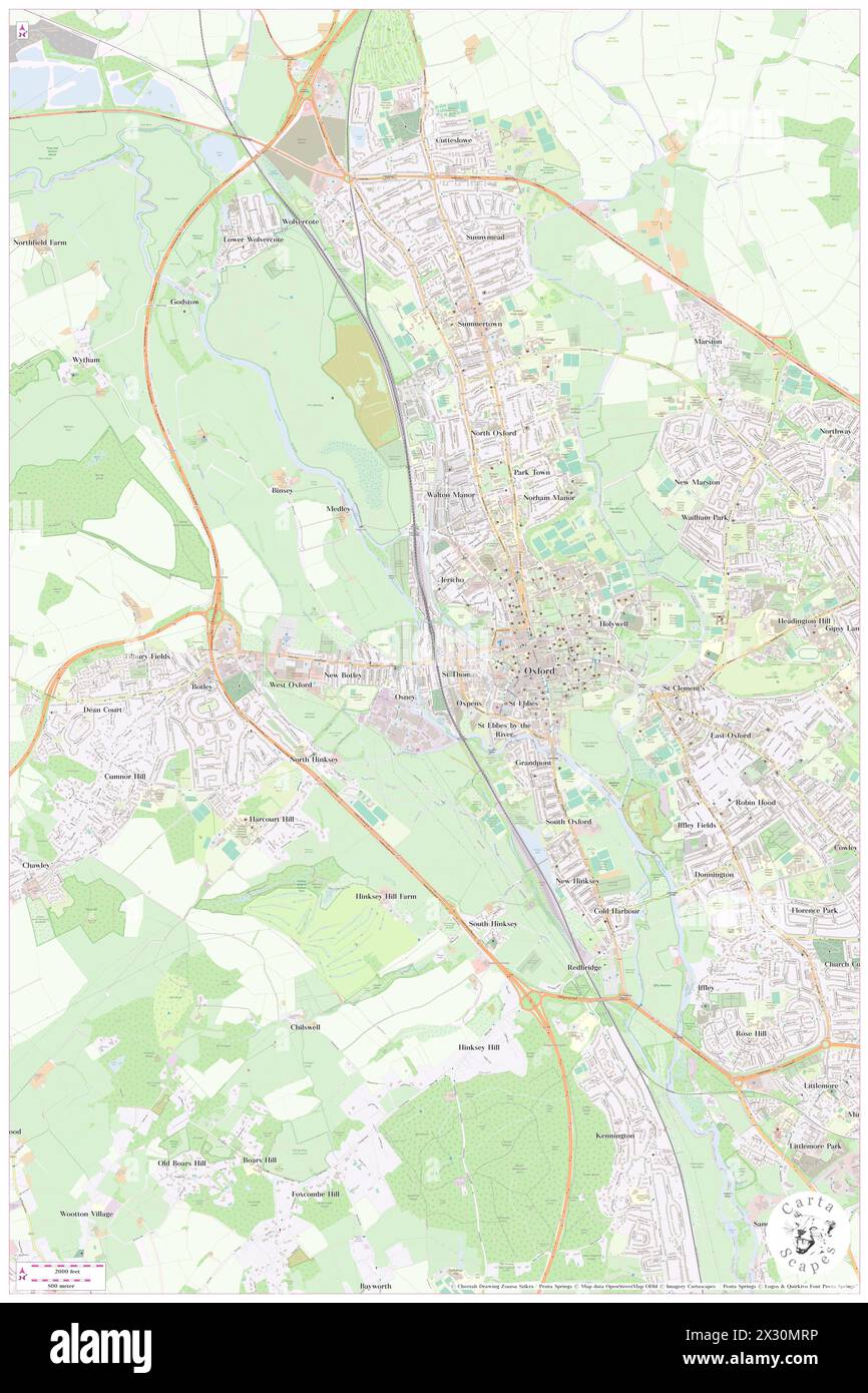 Oxford Railway Station, Oxfordshire, GB, United Kingdom, England, N 51 45' 12'', S 1 16' 13'', map, Cartascapes Map published in 2024. Explore Cartascapes, a map revealing Earth's diverse landscapes, cultures, and ecosystems. Journey through time and space, discovering the interconnectedness of our planet's past, present, and future. Stock Photo