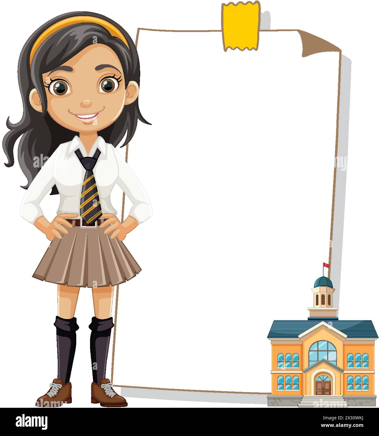 High school uniform girl skirt hi-res stock photography and images - Alamy