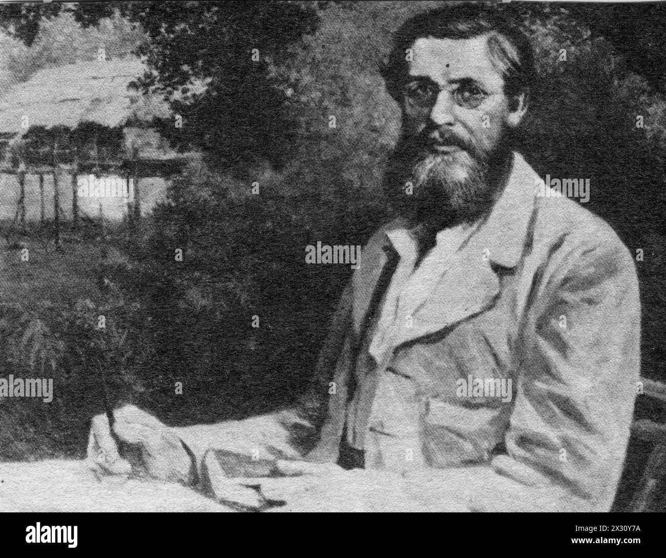 Wallace, Alfred Russel, 8.1.1823 - 7.11.1913, British scientist (natural scientist), 1860s, ADDITIONAL-RIGHTS-CLEARANCE-INFO-NOT-AVAILABLE Stock Photo