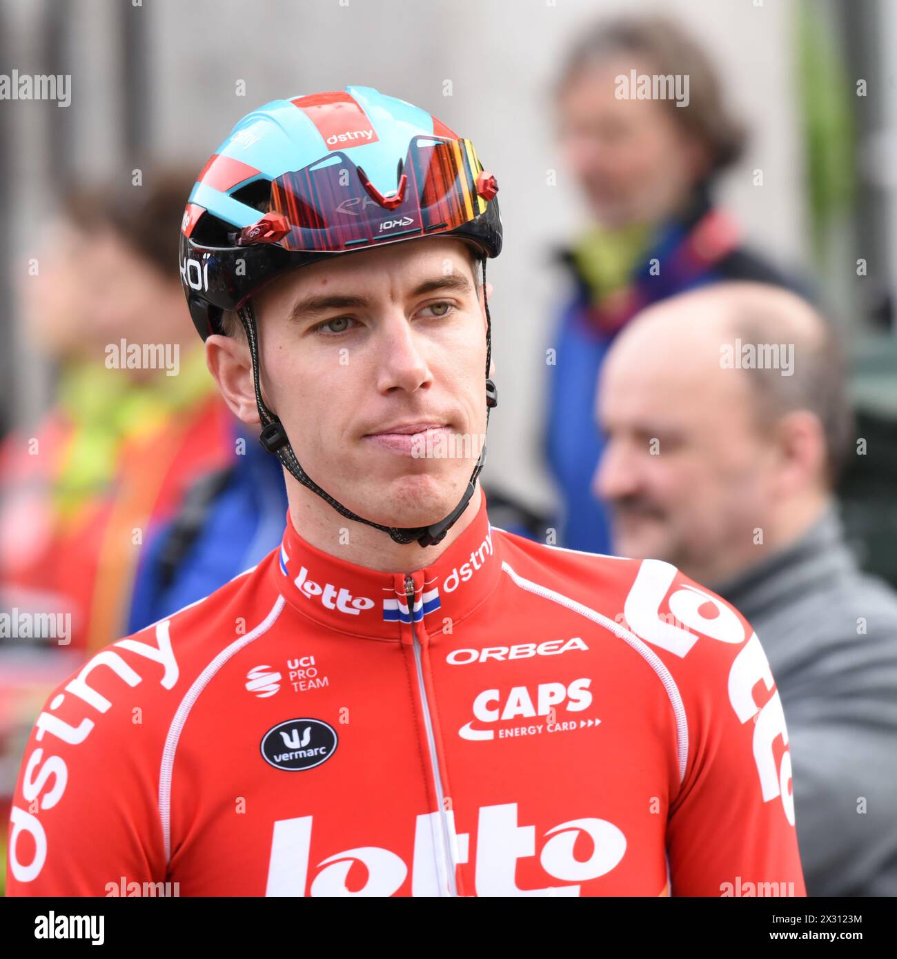 Pascal Eenkhoorn before the start of the 2024 Amstel Gold Race Stock Photo
