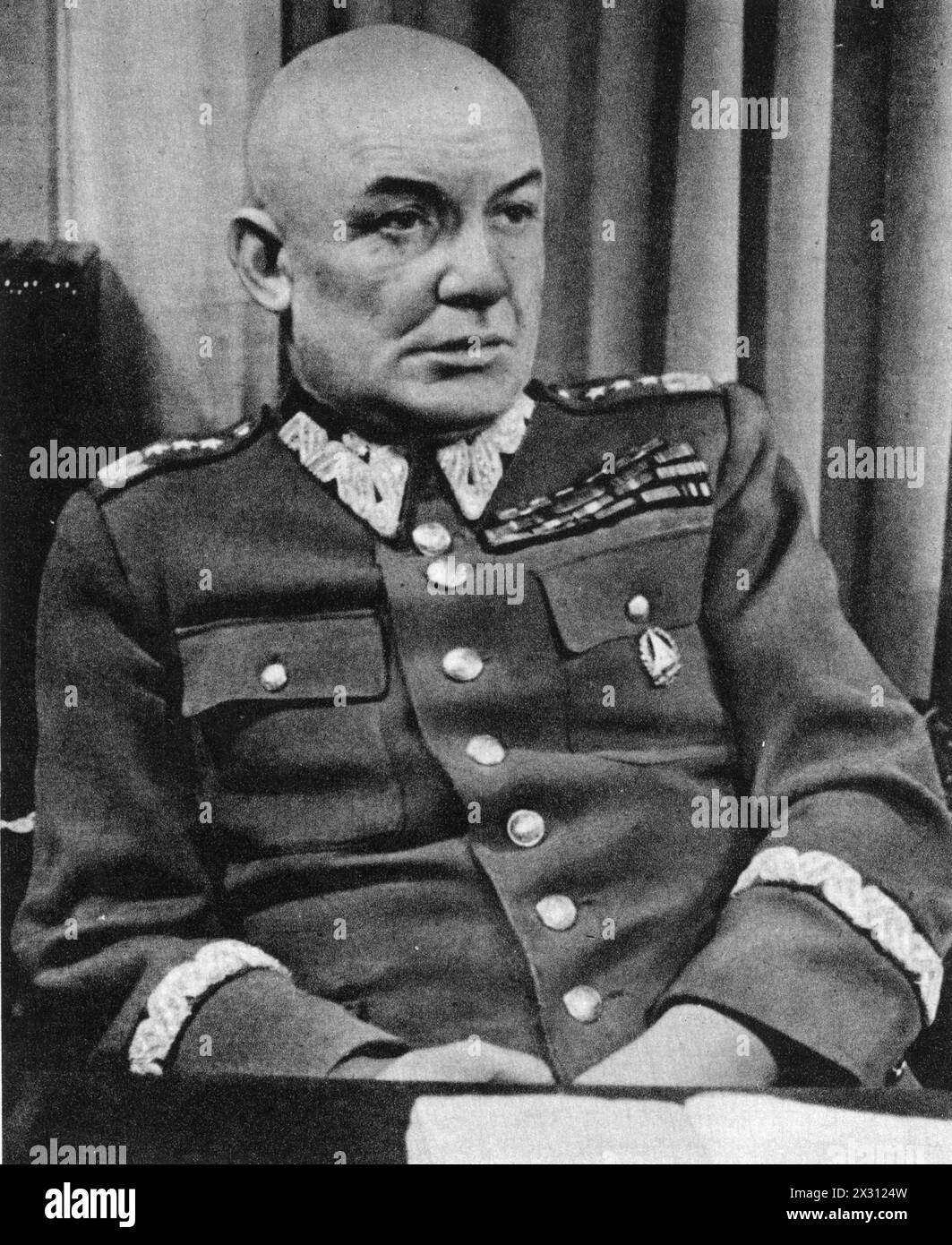 Swierczewski, Karol, 22.2.1897 - 28.3.1947, Polish general, deputy minister of defence 1946 - 1947, print based on photograph, EDITORIAL-USE-ONLY Stock Photo