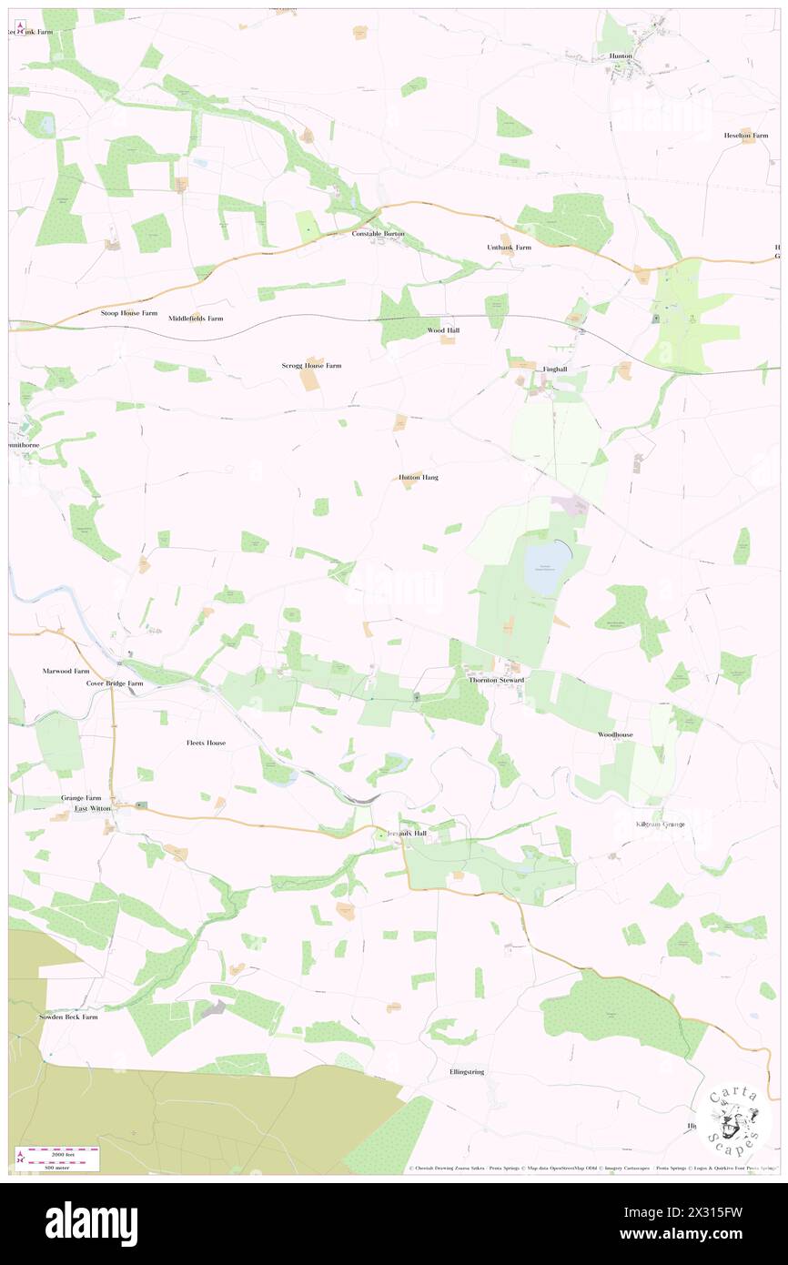 Thornton Steward, North Yorkshire, GB, United Kingdom, England, N 54 17' 9'', S 1 44' 33'', map, Cartascapes Map published in 2024. Explore Cartascapes, a map revealing Earth's diverse landscapes, cultures, and ecosystems. Journey through time and space, discovering the interconnectedness of our planet's past, present, and future. Stock Photo