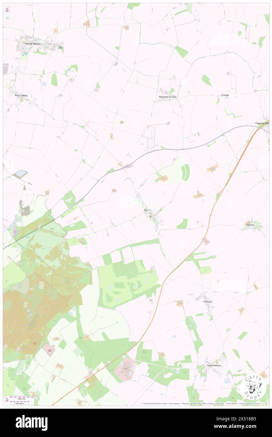 Flaxton vintage map Cut Out Stock Images & Pictures Alamy