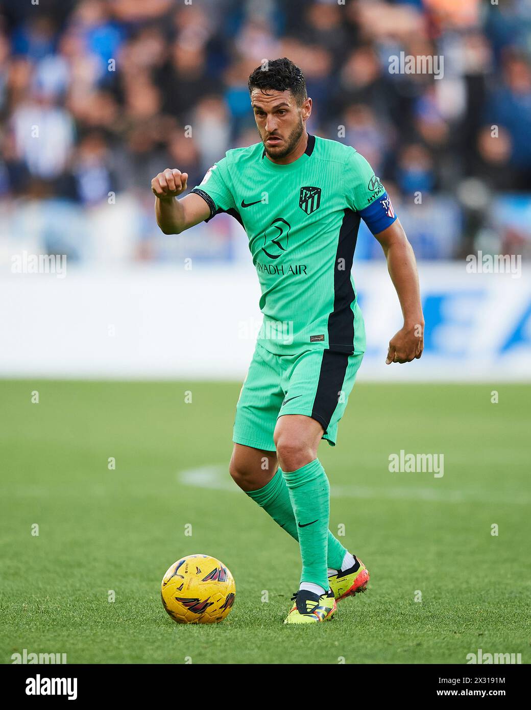 Koke Resurreccion of Atletico de Madrid with the ball during the LaLiga EA Sports match between Deportivo Alaves and Atletico de Madrid at Mendizorrot Stock Photo