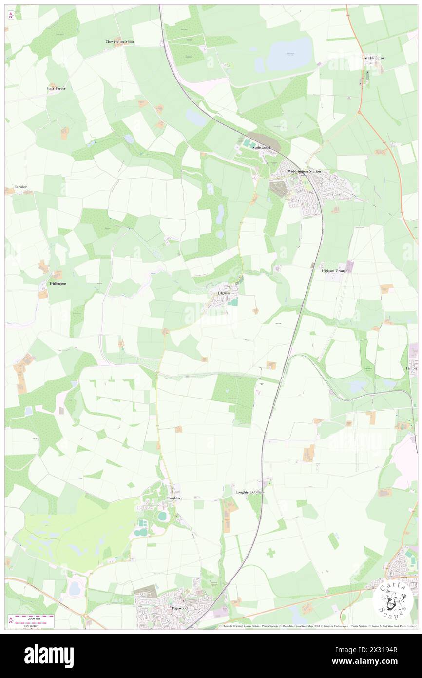 Ulgham, Northumberland, GB, United Kingdom, England, N 55 13' 16'', S 1 38' 19'', map, Cartascapes Map published in 2024. Explore Cartascapes, a map revealing Earth's diverse landscapes, cultures, and ecosystems. Journey through time and space, discovering the interconnectedness of our planet's past, present, and future. Stock Photo