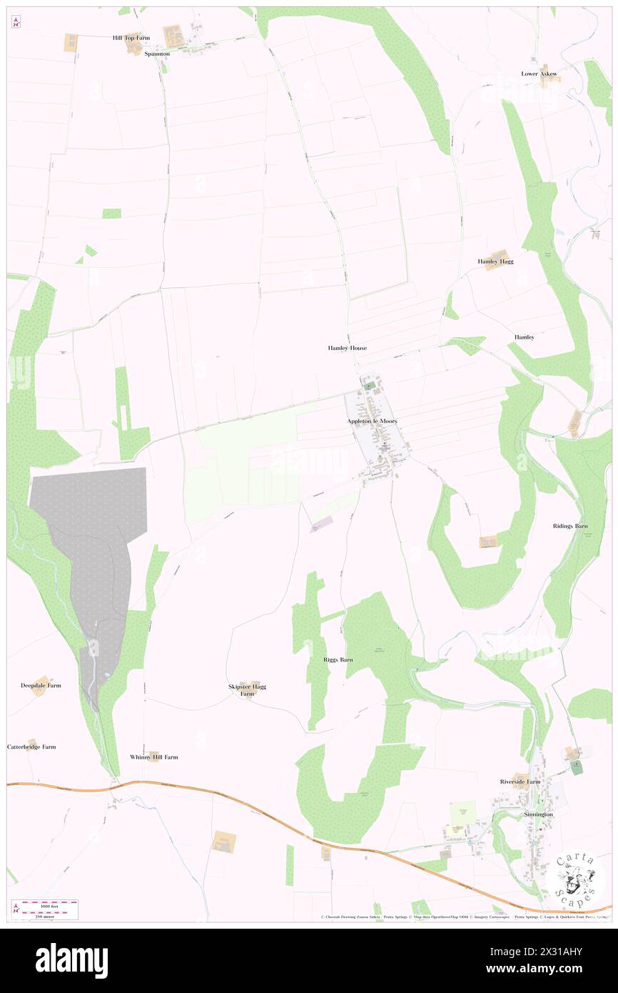 Appleton-le-Moors, North Yorkshire, GB, United Kingdom, England, N 54 16' 45'', S 0 52' 39'', map, Cartascapes Map published in 2024. Explore Cartascapes, a map revealing Earth's diverse landscapes, cultures, and ecosystems. Journey through time and space, discovering the interconnectedness of our planet's past, present, and future. Stock Photo